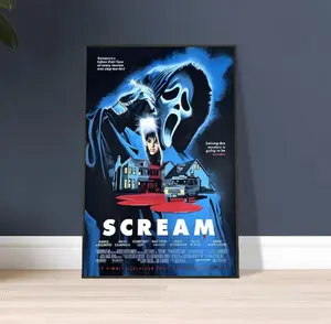 Scream (1996) Cult Movie Poster Vintage Horror Movie Print Classic Horror Movie Decor Horror Gift Vintage Style Wall Art Home Decor