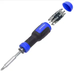 SHARDEN Multibit Screwdriver 13-in-1 Screw Driver Set Adjustable Extension Screwdriver Multitool All in One with Torx Security, Flat Head, Phillips, Hex, Square and 1/4 Nut Driver