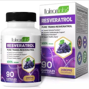 High Purity Resveratrol Capsules 98% Trans-Resveratrol Reservatrol Supplement -, Trans-Resveratrol Antioxidant