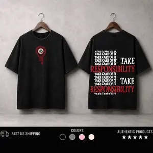 Mouthwashing Take Responsibility Horror Game 2 sided Printed Unisex Washed TShirt, Graphic Tee, Game Lover graphic tees game merch Cotton shirts back school Streetwear Top Fabric Menswear