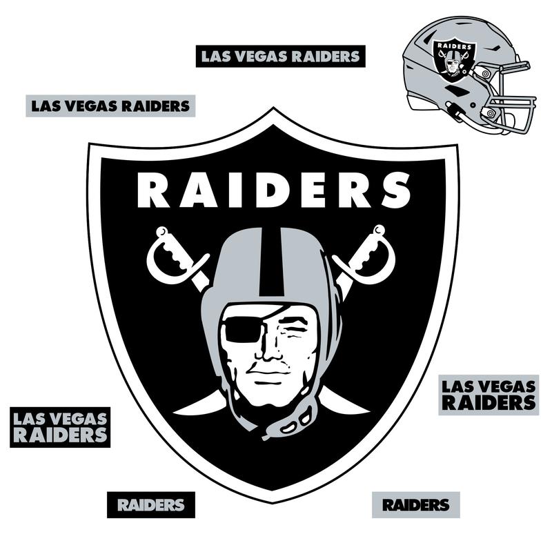 Las Vegas Raiders - RealBig Logo Collection - Official NFL - Reusable Vinyl Wall Decals