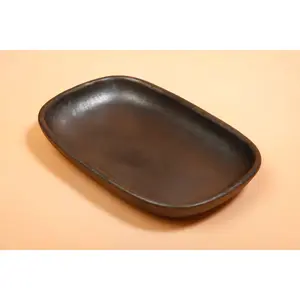 Earthenware Clay Longpi Pottery Platter - 9"x6"x1.5" (Set of 2)