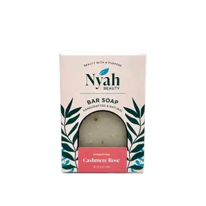 Nyah Beauty Cashmere Rose Bar Soap - Unisex Handcrafted Natural Soap with Olive & Coconut Oils for Hydrated Skin