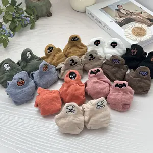 10Pairs Women Boat Socks low cut sock for summer cute spooky embroidery