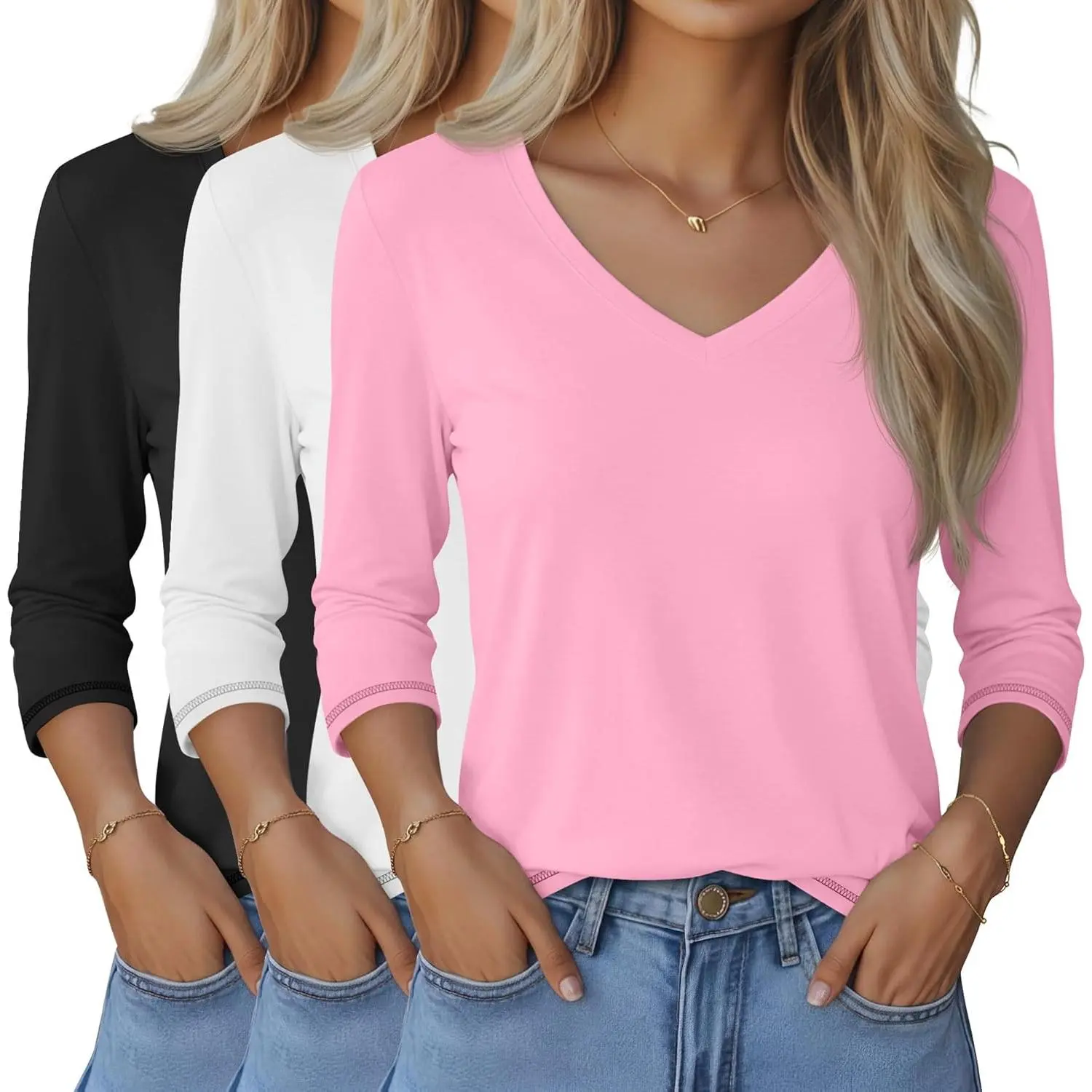 Black, Pink, White