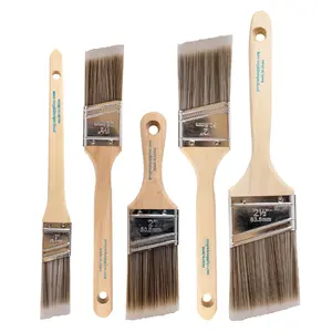 Vermeer Paint Brushes 5-Pack Angle Brushes in Assorted Sizes for All Latex and Oil Paints & Stains - Home Improvement - Interior & Exterior Use