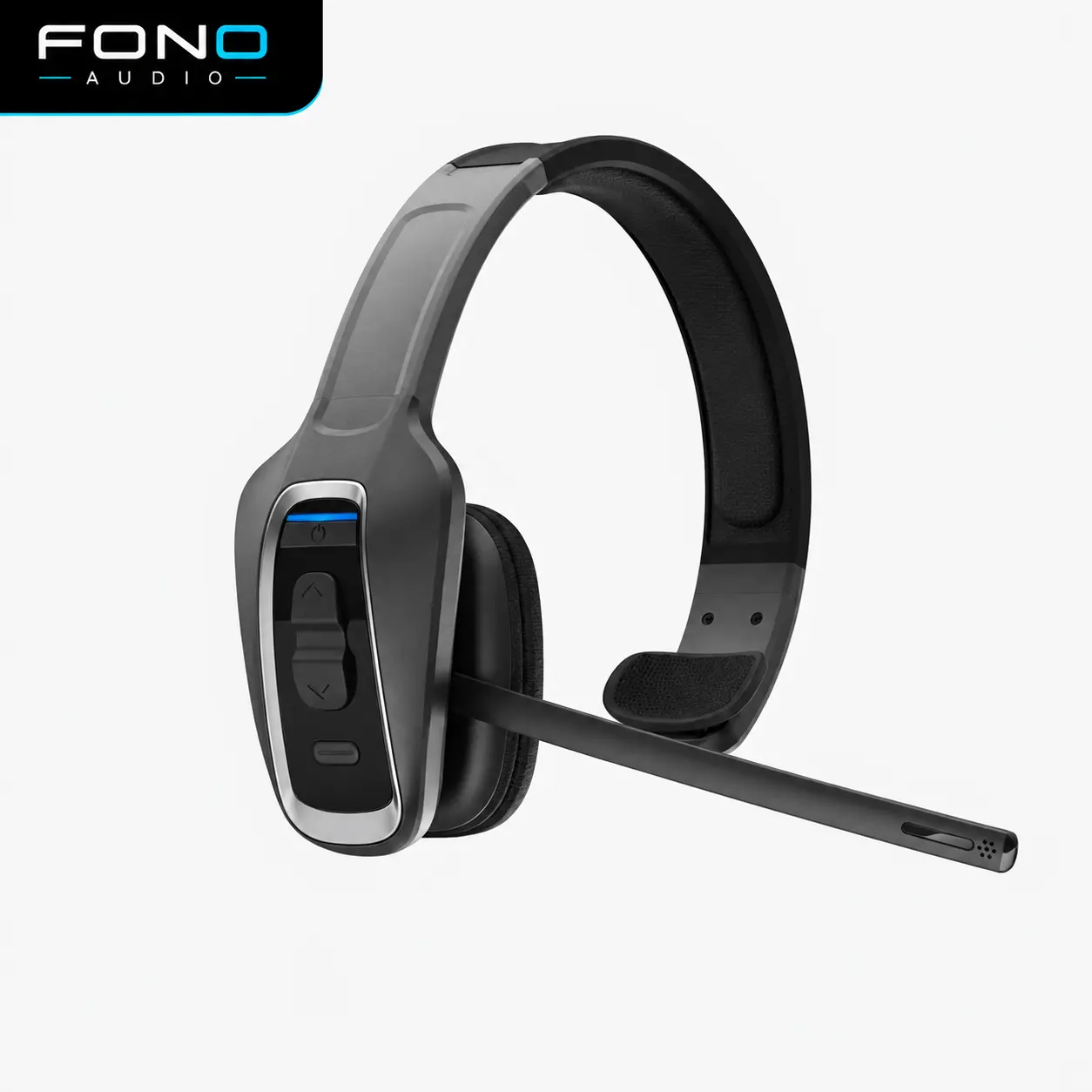 H2 Bluetooth Headset with Microphone, Single-Ear Trucker Headset with Mute Button, Up to 52H Talk Time, Dual-Device Connection for Home Office & Remote Work