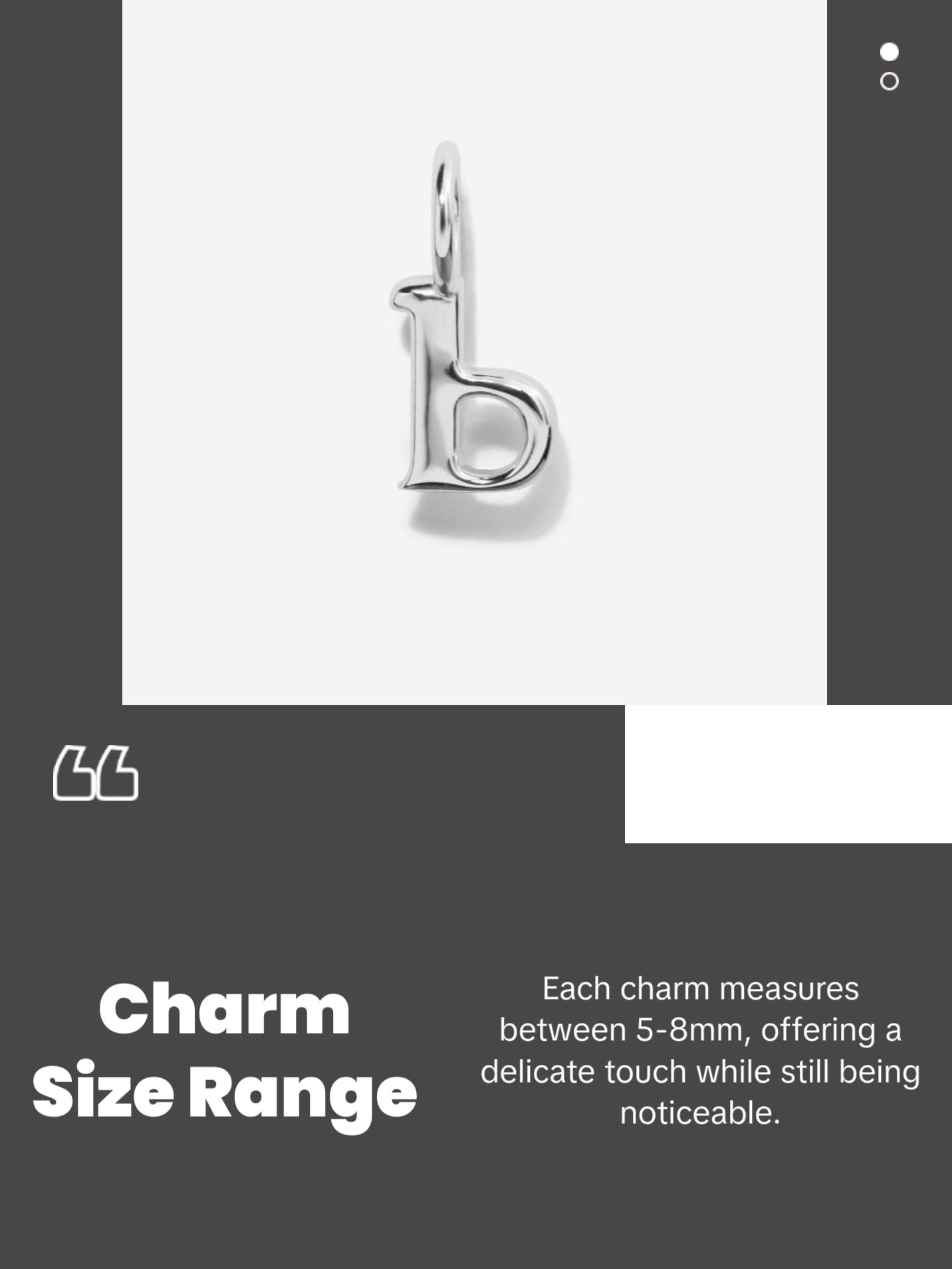 Initial Sterling Silver Charm