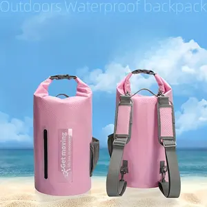 Waterproof dry bag with front zipper pocket for men and women, perfect for travel, kayaking, boating, camping, hiking, and beach,Lightweight dry storage bag backpack with 2.64/5.28 gallons capacity, ideal for outdoor adventures
