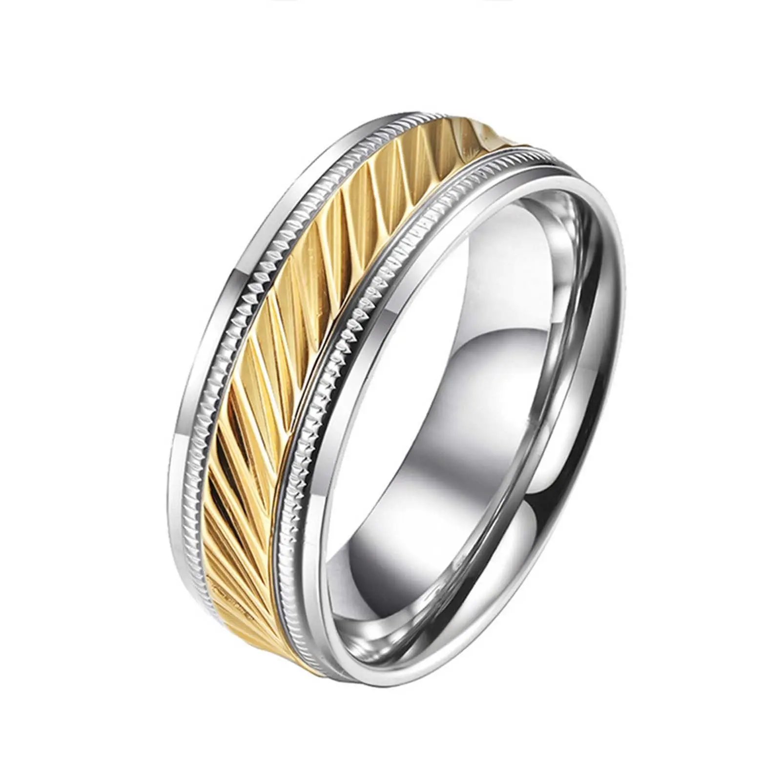 Titanium steel ring men's luck ring domineering wheel batch flower rolling teeth couple jewelry gift anniversary gift y2k springtok