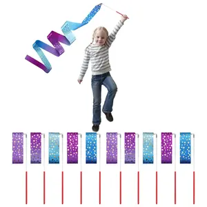 20PCS Ribbon Wands Party Favors Dance Streamers for Kids Birthday Gymnastics Outdoor Games Supplies