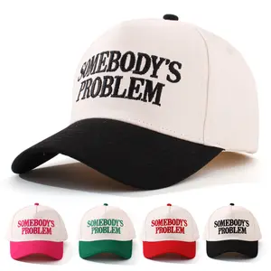 Somebody's Problem Embroidery Baseball Cap - Adjustable Snapback Trucker Hat for Men & Women, Perfect Casual Outdoor Sports Accessory & Daily Fashion Gift