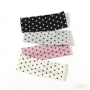 2026 4-Pack Polka Dot Pattern Elastic Hair Bands for Women & Girls, Casual Minimalist Soft Hair Accessories, Comfortable Non-Slip Stretch Headwear, Suitable for Thick Hair & All Hair Types, Daily Wear, Yoga, Work & Travel Styling