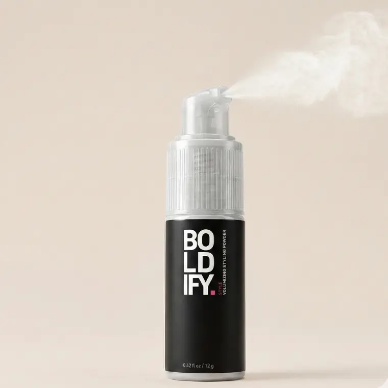 BOLDIFY Volumizing Texturizing Hair Styling Powder (Pump Bottle) - Lightweight Adult Haircare Item, Texturizing Volumizing Product with Coconut Oil, Nourishes Fine Thin Hair for Volume