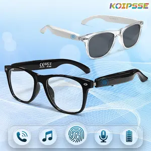 KOIPSSE Smart Glasses, AI Translation Headphones, TWS Wireless Smart Device, HIFI Sound Quality Sunglasses, Multi-Function Glasses, BT5.4 Unisex Dual Touch, Rechargeable Long Battery Life, Hands-Free Calling, Smart Audio Glasses