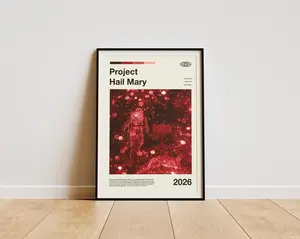 [Sale Up To 40%] [Unframed Poster] Project Hail Mary Movie Poster, Minimalist Cinematic Wall Art, Sci-Fi Movie Print, Project Hail Mary Fan Gift, High-Quality Wall Decor