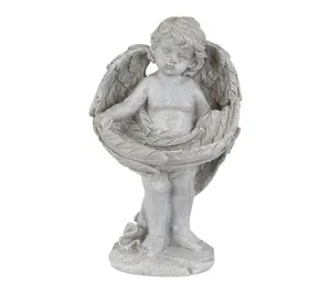 Northlight Cherub Wrapped in Wings Outdoor Garden Statue - 8"