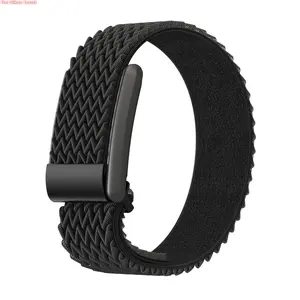 Wave Pattern Woven Nylon Wrist Band, Soft Breathable Adjustable Strap Compatible With Whoop 4.0 And 5.0, Practical Sport Accessory For Fitness And Daily Use (No Device)