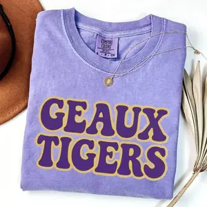 [Sale up to 30%] + [FREE SHIP] Comfort Colors LSU Football Shirt