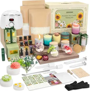 ZEROMX Candle Making Kit for Adults Beginners – 1200g Soy Wax, Digital Wax Melting Pot, Floral Candle Molds, Gift Boxes, Premium Candle Making Supplies, Complete DIY Set, Christmas Craft Gifts