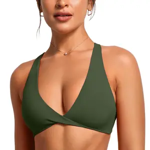 2026 Solid Color Seamless Sports Vest Fitness Underwear Yoga Wear Women's Yoga Bra Top with Thin Straps and Beautiful Back Design Strappy Yoga Bras Strappy Workout Bra