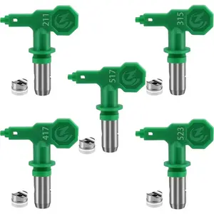 ZHUITU Airless Tips OPRS Nozzle 1-8 Series Airless Spray Tip for Fine High Pressure Nozzle Protection Airless Spray Painting kraft so raygun kit diy hv lps prayer pain portable paint sprayer  gun