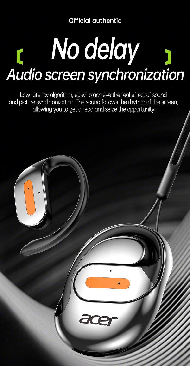 Acer OHR502 Bone Conduction Wireless Wireless Earbuds - New Model Over-Ear Design headset, Long Battery Life, Enhanced Audio Experience for Active Use gaming headset fast charge Electronic Headphone Pink Acer OHR502 Bone Conduction Wireless Wireless Earbuds - New Model Over-Ear Design headset, Long Battery Life, Enhanced Audio Experience for Active Use gaming headset fast charge Electronic Headphone Pink