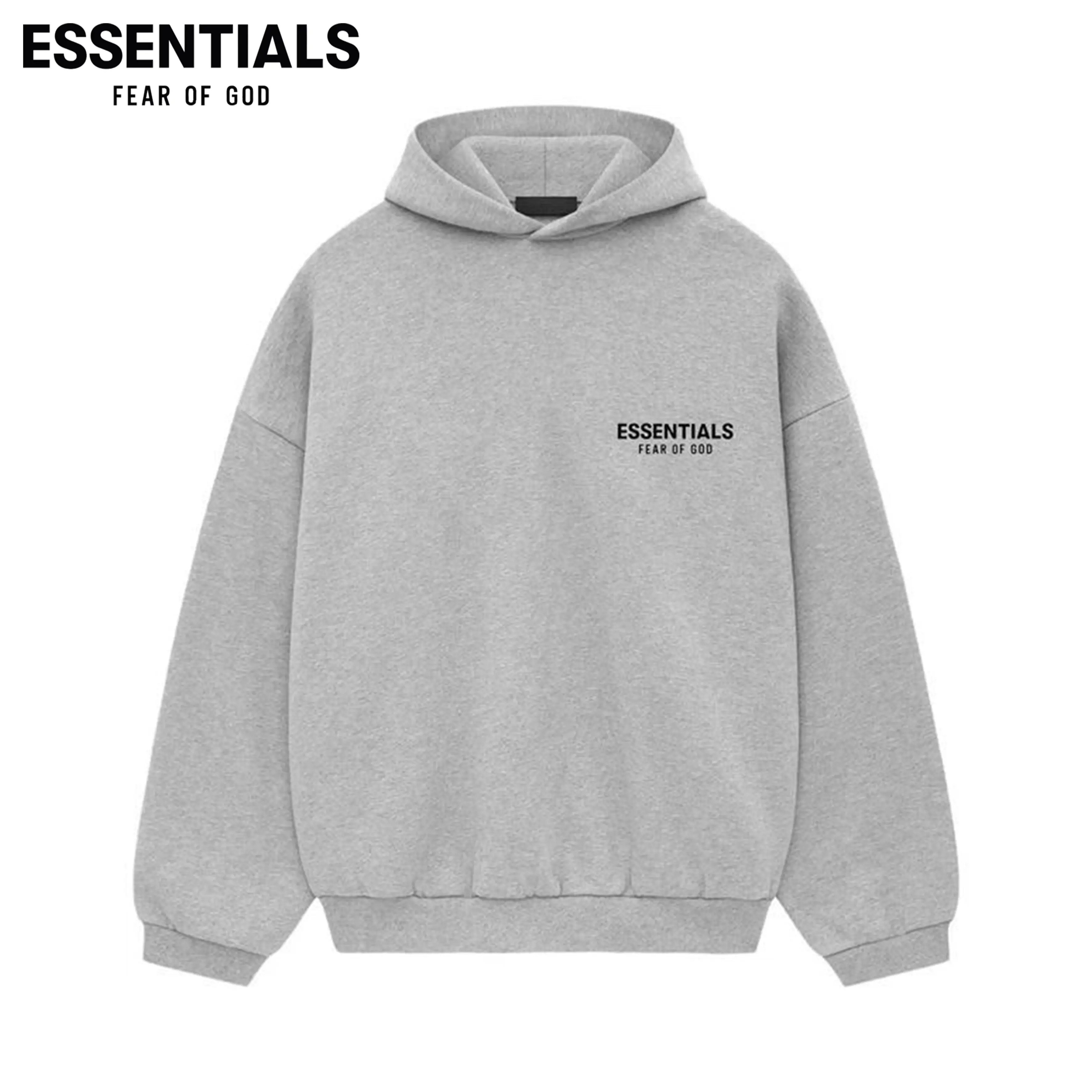 Fear of God Essentials SS24Hoodie Heavyweight Fleece Pullover Sweatshirt Dark Oatmeal Casual Classic