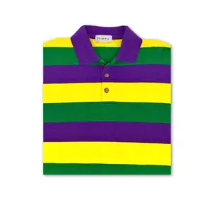 Purple, Green, and Gold Long Sleeve Polo Shirt (Each)