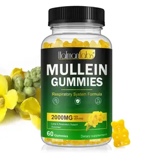 Hatmanlabs Mullein Gummies for Lungs, 2000MG Per Serving, with Mullein Extract for Lungs, Breathe Easier - 60 Gummies