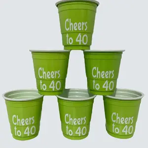 Lime Green Personalized Mini Shot Cups Drinkware Plastic Disposable