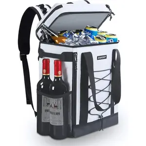 Cooler Backpack, 36 Cans Multifunctional Leakproof Cooler Backpack with Padded Top Handle, Mesh Pocket for Camping BBQ Lunch Picnic Hiking Fishing,Waterproof Ice Box Thermal Bag