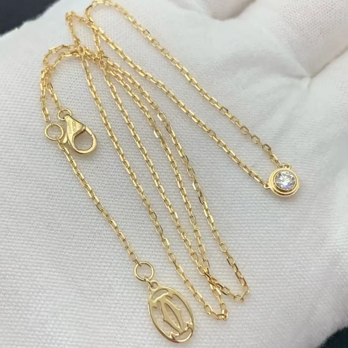 Pre-owned Cartier D'Amour pendant, brilliant cut dia, yellow gold，large model
