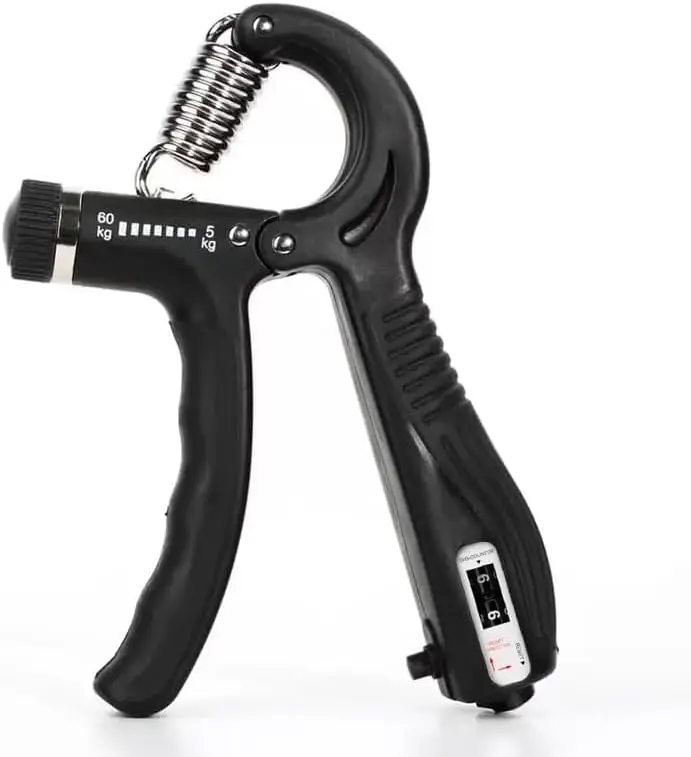 Grip Strength Trainer - Adjustable Resistance 11-132lbs/5-60kg Hand Gripper & Forearm Strengthener Device with Smart Counter for Sports & Rehab