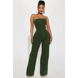 Mine For The Weekend Denim Jumpsuit - Green Mine For The Weekend Denim Jumpsuit - Green