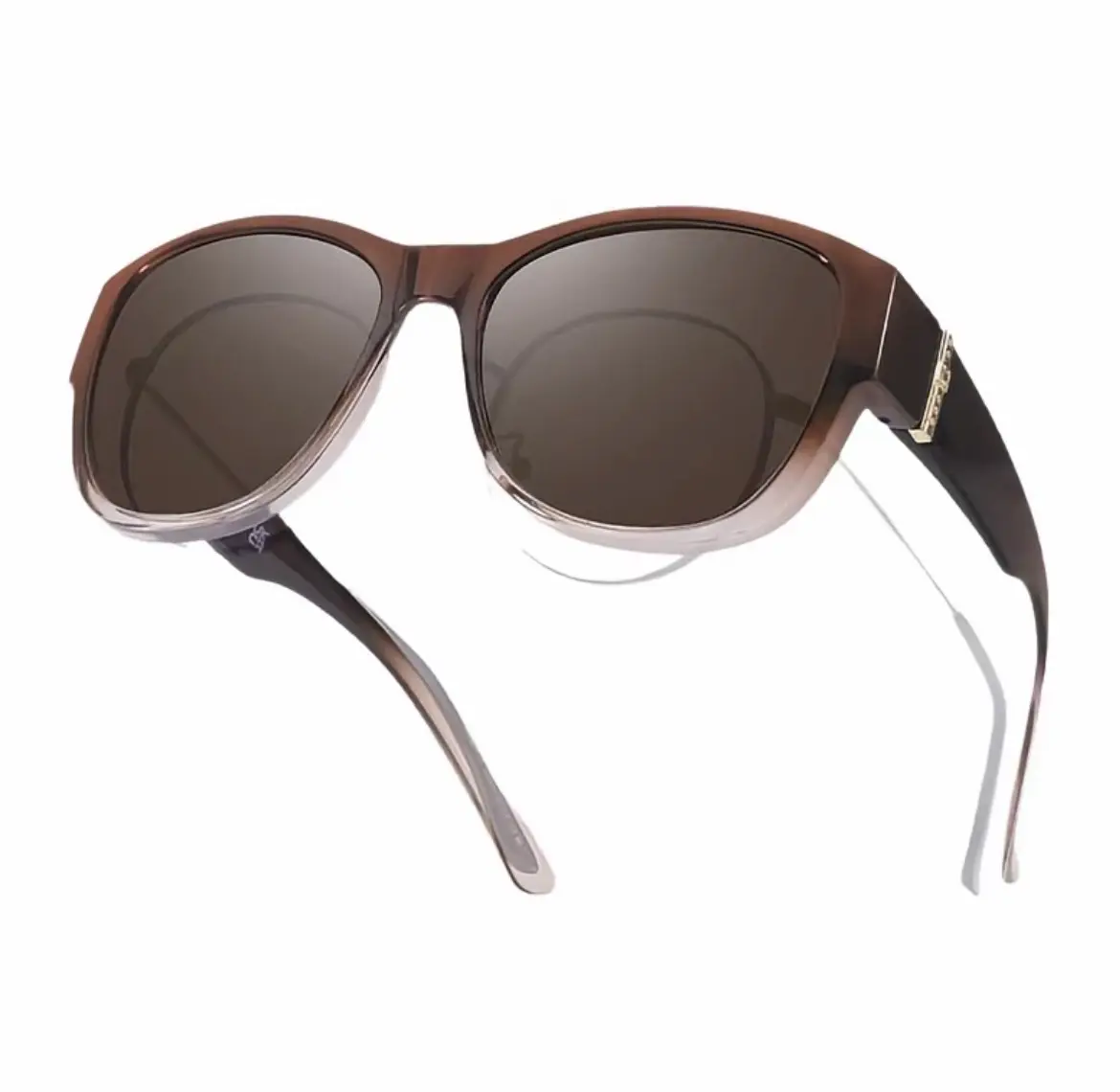 Women's Polarized Fit-Over Sunglasses - UV400 Protection, Anti-Glare Lenses, TR90 Lightweight Full-Rim Square Frame, Over-Glasses Eyewear for Driving & Daily Wear, Great Gift Idea, Summer Vibes, Womens Sunglasses, Anti-Glare Women's Sunglasses