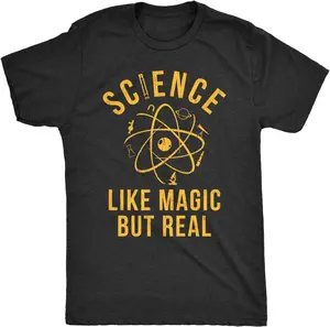 Mens Science Like Magic But Real T Shirt Funny Nerdy Teacher Tee