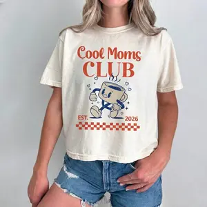 Cool Moms Club Comfort Colors® boxytee, Personalized Mom Gift with Kids Birth Years, Mothers Day Gift Idea, Trendy Mama Club, Family Custom Shirt