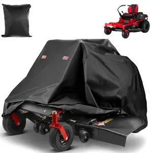 HOMEYA Zero Turn Mower Cover - 420D Oxford Fabric Lawn Mower Cover, Riding Mower Cover with Windproof Buckle & Storage Bag, Waterproof Lawn Tractor Cover (79"L x 55"H x 46"W), Up to 60" Decks