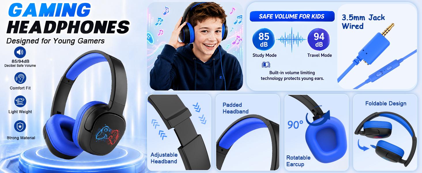 SIMILOVE 3/4PCS Boys Backpack for School, Cool Luminous Gamer Backpack for Boys with Lunch Bag&Pencil Case&Earphones, Kids Backpacks Bookbag for Teen Boy Elementary Middle High School with USB Charging Port, Back to School Gift, Birthday's Gift