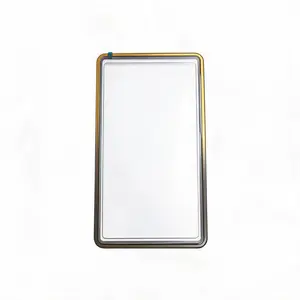 Trading Card Magnetic Storage Case, UV Glass, Aluminum Frame, Black-to-Gold Gradient, Compatible with PSA 35pt Slabs
