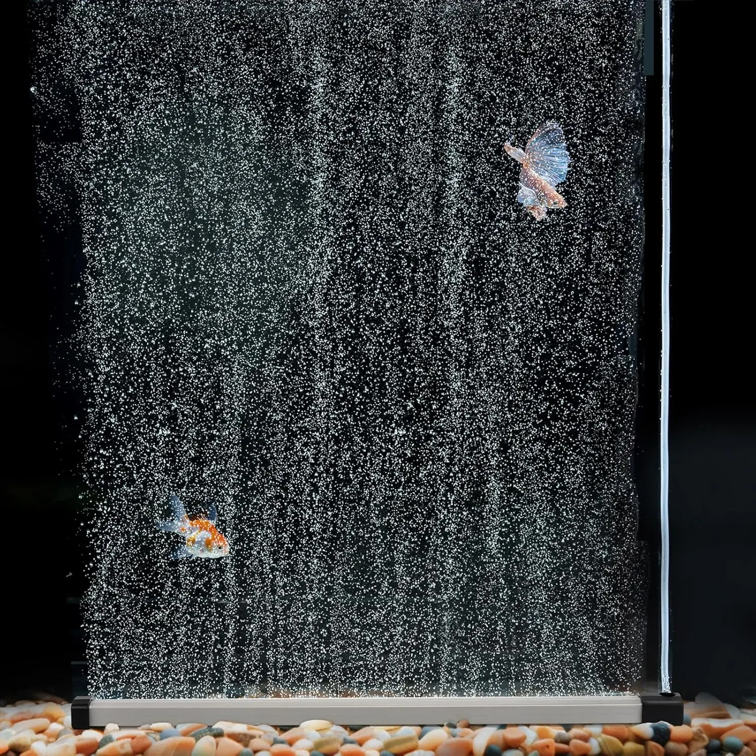 13.8 Inch Aquarium Air Stone Bubble Diffuser, High Oxygen Dissolving Nano Bubble Curtain, Quiet Fish Tank Bubbler for Freshwater Saltwater, Durable Decorations with Strong Aeration aquarium  pump snap  fishtank marimo  moss  ball aquarium air