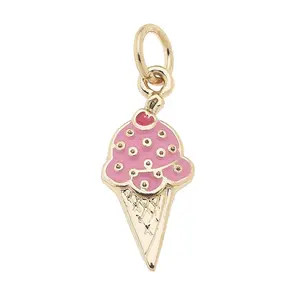 Pearl Studded Ice Cream Cone Charm