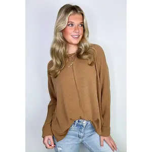 Taelyn Ribbed Seam Dolman Top - FINAL SALE