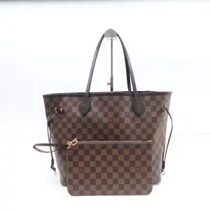 Pre-owned Louis Vuitton Coated Canvas Shoulder Bags Neverfull MM Damier Ebene Shouder Bag T10348763