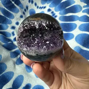Amethyst cluster sphere