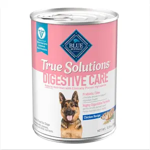 Blue Buffalo True Solutions Digestive Care Wet Dog Food Chicken 12-Count Cans Natural Ingredients Prebiotic Fiber & Omega 3 6 Fatty Acids