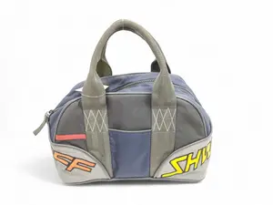 Pre-owned PRADA Nylon Tote Bags Tessuto St. Shwfff Bauletto Boston Mini Duffle Bag Tote Y2K Era Vintage Racecar Race Car Driver Purse