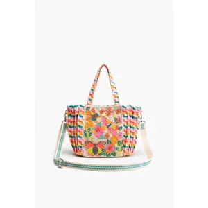 Rainbow Wings Beaded Tote