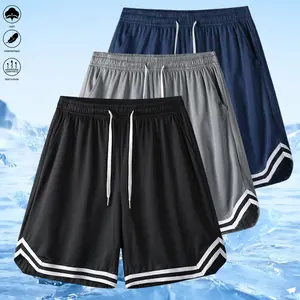 Men’s 3-piece set featuring a new summer loose-fit casual athletic shorts—perfect for workouts. Each pair includes an elastic waistband with an adjustable drawstring and side pockets for convenient storage.